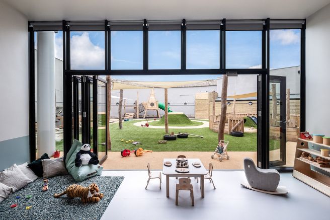 Olympic Park Stratford nursery playroom and garden